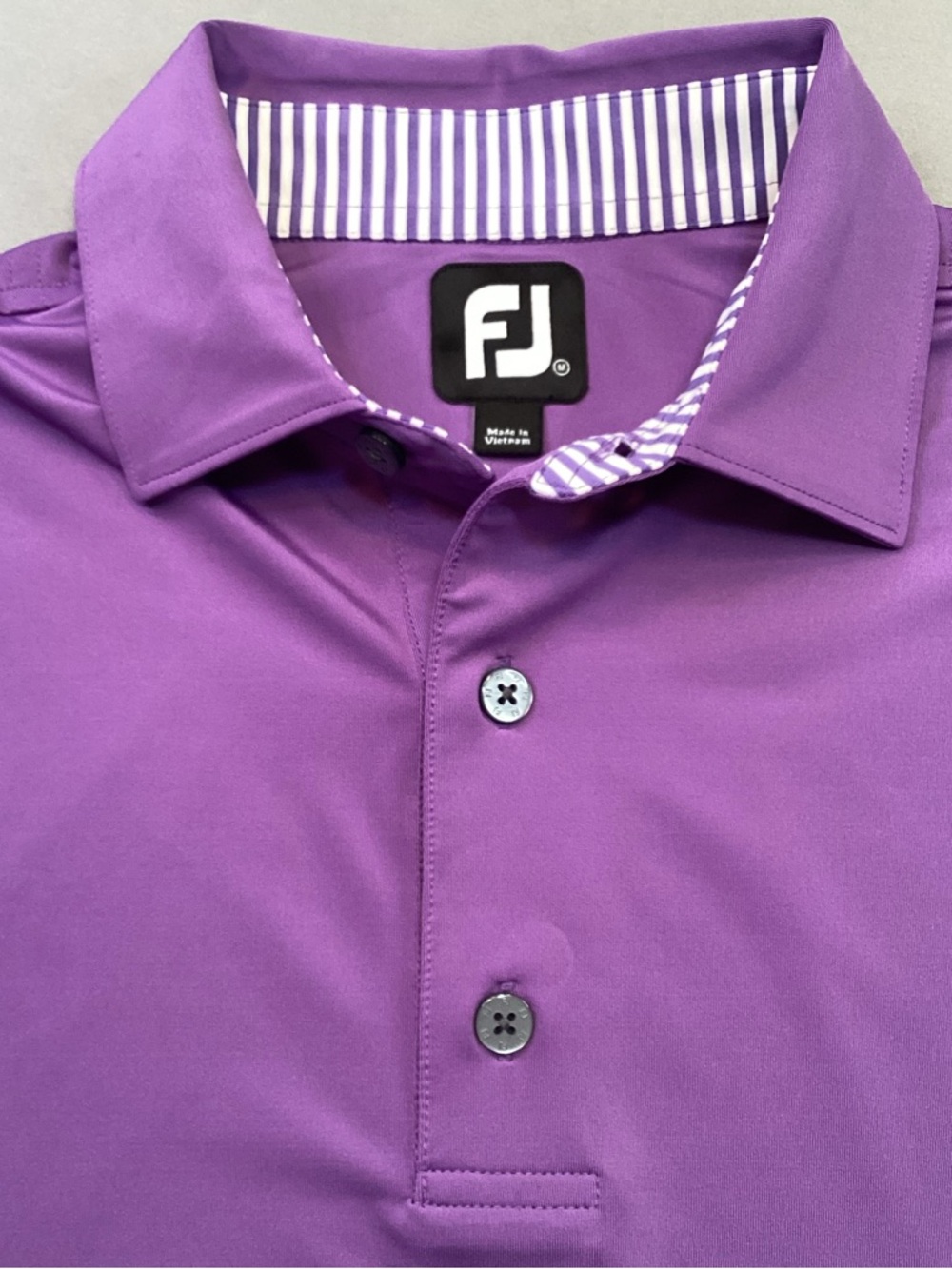 FootJoy FJ Golf Polo Shirt Men’s Medium Purple ProDry Performance Stretch EUC
